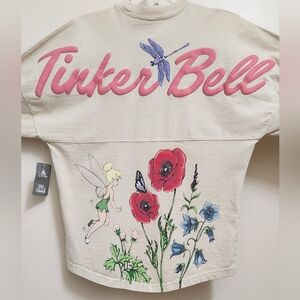 **NWT ULTRA RARE** Tinkerbell Tinker Bell Disney XS Floral Garden Spirit Jersey